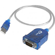 SIIG USB to Serial Cable - 2.08 ft Serial Data Transfer Cable for Modem, PDA, Bar Code Reader, Printer - First End: 1 x Type A Male USB - Second End: 1 x DB-9 Male Serial - Blue - 1 Pack - RoHS, TAA Compliance JU-CS0111-S1