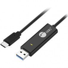 SIIG USB 3.0 A/C Data KM Magic Switch Console Cable - 5.20 ft USB Data Transfer Cable for Mouse, Keyboard, Notebook, Switch - First End: 1 x Type A Male USB - Second End: 1 x Type C Male USB - 640 MB/s - Black - TAA Compliant - TAA Compliance JU-CSL211-S1