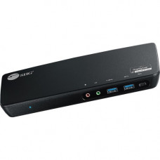 SIIG USB-C Triple 4K Video Docking Station with Power Delivery - for Notebook/Desktop PC - 85 W - USB Type C - 6 x USB Ports - 2 x USB 2.0 - 2 x USB 3.0 - Network (RJ-45) - HDMI - DisplayPort - Audio Line Out - Microphone - Wired - TAA Compliant - TAA Com
