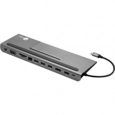 SIIG Aluminum USB-C MST Video Docking Station with PD - for Notebook/Desktop PC - 100 W - USB Type C - 5 x USB Ports - 1 x USB 2.0 - 2 x USB 3.0 - Network (RJ-45) - HDMI - VGA - DisplayPort - Audio Line Out - Thunderbolt - Wired JU-DK0E11-S1