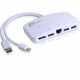 SIIG Mini-DP Video Dock with USB 3.0 LAN Hub - White - for Notebook/Tablet PC - USB 3.0 - 3 x USB Ports - 3 x USB 3.0 - Network (RJ-45) - HDMI - DisplayPort - Mini DisplayPort - Wired JU-H30212-S1