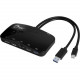 SIIG Mini-DP Video Dock with USB 3.0 LAN Hub - Black - for Notebook/Tablet PC/Desktop PC - USB 3.0 - 3 x USB Ports - 3 x USB 3.0 - Network (RJ-45) - HDMI - DisplayPort - Mini DisplayPort - Wired JU-H30412-S1