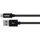 Kanex ChargeSync USB Cable with Lightning Connector - 6.56 ft Lightning/USB Data Transfer Cable for iPhone, iPod, iPad, Keyboard/Mouse - First End: 1 x Type A Male USB - Second End: 1 x Lightning Male Proprietary Connector - MFI - Matte Black K157-1132-MB