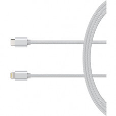 Kanex Premium DuraBraid USB-C to Lightning Cable - For iPhone, iPad, iPod, MacBook, MacBook Pro, iMac - Silver K157-1528-2MSV