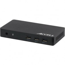 Accell USB 3.0 Full Function Docking Station - for Monitor - USB 3.0 - 3 x USB Ports - 3 x USB 3.0 - Network (RJ-45) - HDMI - DisplayPort - Audio Line Out - Microphone - Wired K172B-002B