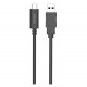 Kanex USB-C to USB 3.0 Charge and Sync Cable - 3.28 ft USB Data Transfer Cable for Notebook, MacBook - First End: 1 x USB Type C Male USB - Second End: 1 x Type A Male USB - 1.25 GB/s - Black K181-1082-BK1M