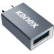 Kanex USB-C to USB 3.0 Premium Mini Adapter - 1 x Type A Female USB - 1 x Type C Male USB - Space Gray K181-1170-SG