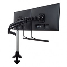 Milestone Av Technologies Chief Kontour K1C Series K1C22HBXRH - Mounting kit (articulating arm, desk clamp mount, crossbar, 2 interface brackets, column mount) - for 2 LCD displays - aluminum - black - screen size: 10"-24" - TAA Compliant - TAA 