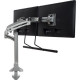 Milestone Av Technologies Chief Kontour K1C Series K1C22HSXRH - Mounting kit (articulating arm, desk clamp mount, crossbar, 2 interface brackets, column mount) - for 2 LCD displays - aluminum - silver - screen size: 10"-24" - TAA Compliant - TAA