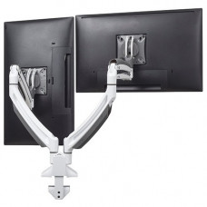 Milestone Av Technologies Chief Kontour K1D Series K1D220W - Mounting kit - for 2 LCD displays - aluminum - white - screen size: 10"-30" - desk-mountable - TAA Compliant K1D220W