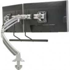 Milestone Av Technologies Chief Kontour Series K1D22HS - Mounting kit (handle, articulating arm, desk clamp mount, 2 interface plates, array arm) - for 2 LCD displays - aluminum - silver - screen size: 10"-24" - TAA Compliance K1D22HS