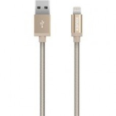 Kanex Sync/Charge Lightning/USB Data Transfer Cable - 6.56 ft Lightning/USB Data Transfer Cable - Lightning Proprietary Connector - USB - Gold K8P6FPGD