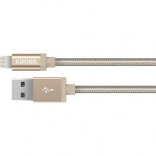 Kanex ChargeSync USB Cable With Lightining Connector - 4 ft Lightning/USB Data Transfer Cable for iPhone, iPod, iPad - First End: 1 x Type A Male USB - Second End: 1 x Lightning Male Proprietary Connector - MFI - Gold K8PIN4FPGD