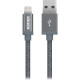 Kanex Lightning/USB Sync/Charge Data Transfer Cable - 4 ft Lightning/USB Data Transfer Cable for iPhone, iPad, iPod - First End: 1 x USB - Second End: 1 x Lightning Proprietary Connector - MFI - Space Gray K8PIN4FPSG