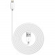 Kanex Charge and Sync Cable with Lightning Connector - 9 ft Lightning/USB Data Transfer Cable for iPad, iPod, iPhone, iPad mini - First End: 1 x Lightning Male Proprietary Connector - Second End: 1 x Type A Male USB - MFI - White K8PIN9F