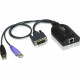 ATEN DVI USB Virtual Media KVM Adapter Cable with Smart Card Reader (CPU Module)-TAA Compliant - 3.60" DVI/RJ-45/USB KVM Cable for KVM Switch, Card Reader, Keyboard/Mouse, Video Device - First End: 1 x RJ-45 Female Network - Second End: 1 x DVI-D (Si