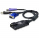 ATEN USB Virtual Media KVM Adapter Cable with Smart Card Reader (CPU Module)-TAA Compliant - RJ-45/USB/VGA KVM Cable for Card Reader, KVM Switch - First End: 1 x RJ-45 Female Network - Second End: 2 x Type A Male USB, Second End: 1 x HD-15 Male VGA KA7177