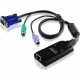 ATEN KVM Cable-TAA Compliant - USB KVM Cable for Keyboard, Mouse, Monitor, KVM Switch, Video Device - First End: 1 x RJ-45 Female Network - Second End: 1 x Mini-DIN (PS/2) Female Mouse, Second End: 1 x Mini-DIN (PS/2) Female Keyboard, Second End: 1 x HD-1