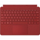 Microsoft Type Cover Keyboard/Cover Case Surface Go 2, Surface Go Tablet - Poppy Red - Stain Resistant - Alcantara - 7.5" Height x 9.8" Width x 0.2" Depth KCT-00061