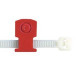 PANDUIT Push Rivet Low Profile Cable Tie Mount - Blue - 100 Pack - TAA Compliance KIMS-H430-C6