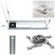 Milestone Av Technologies Chief KITMZ006S - Mounting kit (extension column, ceiling mount, suspended ceiling plate, interface bracket, suspention mount) - for projector - silver - ceiling mountable KITMZ006S