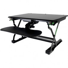 Keyovation Goldtouch EasyLift Pro Sit and Stand Desk with Keyboard Tray - 77 lb Load Capacity - 7.5" Height x 27.5" Width - Desktop - Black KOV-ELP-B