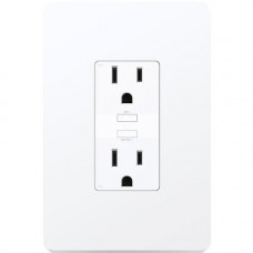 TP-Link Kasa Smart Smarter In-Wall Outlet - 2 x AC - 15 A - Google Assistant, Microsoft Cortana, Alexa Supported KP200