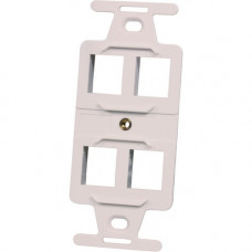 Legrand Group Ortronics 106 Frame, Keystone, 4 Hole, Fog White - 4 x Total Number of Socket(s) - 1-gang - Fog White - Plastic KS106S4