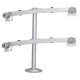 Chief KTG445 Desk Mount for Flat Panel Display - 10" to 30" Screen Support - 80 lb Load Capacity - Steel - Silver - TAA Compliance KTG445S