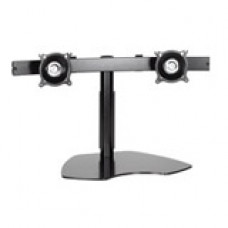 Chief KTP220S Dual Horizontal Monitor Table Stand - Up to 35lb Flat Panel Display - Silver - Floor-mountable - TAA Compliance KTP220S