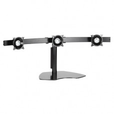 Milestone Av Technologies Chief Triple Horizontal Table Stand KTP320B - Stand for 3 LCD displays - steel - black - screen size: 10"-18" - desktop - TAA Compliance KTP320B