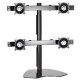 Chief KTP440S Quad Monitor Table Stand - Up to 20lb LCD Monitor - Silver - Floor-mountable - TAA Compliance KTP440S