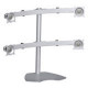 Chief KTP Series KTP445S Widescreen Quad Monitor Table Stand - Up to 80lb - Up to 30" Flat Panel Display - Silver - Desk-mountable - TAA Compliance KTP445S