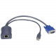 Black Box ServSwitch KV1401A KVM Cable Adapter - RJ-45 Female Network - HD-15 Male VGA, Type A Male USB - 164ft - TAA Compliance KV1401A