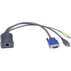 Black Box ServSwitch CX Server Access Module, USB with Audio - 164.04 ft Mini-phone/RJ-45/USB/VGA KVM Cable for KVM Switch - First End: 1 x RJ-45 Female Network - Second End: 1 x HD-15 Male VGA, Second End: 1 x Type A Male USB, Second End: 1 x Mini-phone 