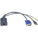 Black Box ServSwitch CX Server Access Module, USB with Audio - 164.04 ft Mini-phone/RJ-45/USB/VGA KVM Cable for KVM Switch - First End: 1 x RJ-45 Female Network - Second End: 1 x HD-15 Male VGA, Second End: 1 x Type A Male USB, Second End: 1 x Mini-phone 