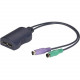Black Box USB to PS/2 Converter - (PS/2)/USB Data Transfer Cable for Keyboard, Mouse - First End: 2 x DIN Male Keyboard/Mouse - Second End: 2 x Type A Female USB KVUSB-PS2