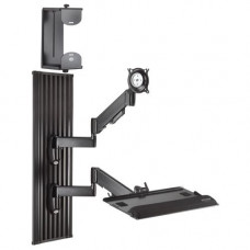 Milestone Av Technologies Chief KWT110 All-In-One Work Station - Mounting kit (wall mount) - for LCD display / keyboard / CPU - black - wall-mountable - TAA Compliance KWT110B