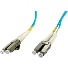 Axiom LC/LC Multimode Duplex OM4 50/125 Fiber Optic Cable 15m - Fiber Optic for Network Device - 49.21 ft - 2 x LC Male Network - 2 x LC Male Network - Aqua LCLCOM4MD15M-AX