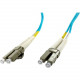 Axiom LC/LC Multimode Duplex OM4 50/125 Fiber Optic Cable 2m - Fiber Optic for Network Device - 6.56 ft - 2 x LC Male Network - 2 x LC Male Network - Aqua LCLCOM4MD2M-AX
