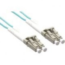 Axiom Fiber Optic Duplex Network Cable - 295.28 ft Fiber Optic Network Cable for Network Device - First End: 2 x LC Male Network - Second End: 2 x LC Male Network - 50/125 &micro;m - Aqua LCLCOM4MD90M-AX
