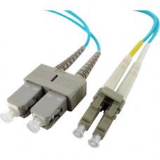 Axiom LC/SC Multimode Duplex OM4 50/125 Fiber Optic Cable 10m - Fiber Optic for Network Device - 32.81 ft - 2 x LC Male Network - 2 x SC Male Network - Aqua LCSCOM4MD10M-AX