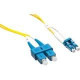 Axiom Fiber Optic Duplex Network Cable - 229.66 ft Fiber Optic Network Cable for Network Device - First End: 2 x LC Male Network - Second End: 2 x SC Male Network - 9/125 &micro;m - Yellow LCSCSD9Y-70M-AX