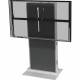 Video Furniture International VFI LFT7000FS Fixed Base Height Adjustable Stand - Up to 70" Screen Support - 280 lb Load Capacity - 72" Height x 60" Width x 23" Depth - Floor - Metal - Light Gray, Shark Gray LFT7000FS-CS70