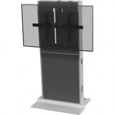 Video Furniture International VFI LFT7000FS Fixed Base Height Adjustable Stand - Up to 70" Screen Support - 280 lb Load Capacity - 72" Height x 35" Width x 23" Depth - Floor - Metal - Light Gray, Shark Gray LFT7000FS-S