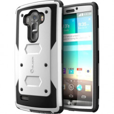 I-Blason LG G4 Armorbox Dual Layer Full Body Protective Case - For Smartphone - White - Shock Absorbing, Scratch Resistant, Damage Resistant, Dust Resistant, Dirt Resistant, Drop Resistant - Polycarbonate, Thermoplastic Polyurethane (TPU) LGG4-ARMOR-WH