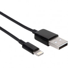 Axiom Lightning/USB Data Transfer Cable - 3 ft Lightning/USB Data Transfer Cable for iPhone, iPad, iPod - Type A Male USB - Lightning Male Proprietary Connector - Black LGMUSBAMK03-AX