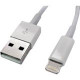 Premiertek 8 Pin Lightning USB 2.0 Data Sync & Charger Cable Connector Adapter - 3.28 ft Proprietary/USB Data Transfer Cable for iPad, iPhone, iPod - First End: 1 x Lightning Male Proprietary Connector - Second End: 1 x Type A Male USB - White - 1 Pac