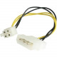 Startech.Com Power cable adapter - 4 pin internal power (F) - 4 pin ATX12V (M) - 15.2 cm - 15.2cm - LP4 - ATX 12V DC - RoHS, TAA Compliance LP4P4ADAP