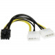 Startech.Com 6in LP4 to 8 Pin PCI Express Video Card Power Cable Adapter - 6.02 - LP4 - PCI-E - RoHS Compliance LP4PCIEX8ADP